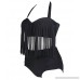 Echo Paths Vintage Womens Plus Size Tops High Waist Fringe Swimsuit Retro Swimwear Braided Tassel Top A Black B071P3BMV4